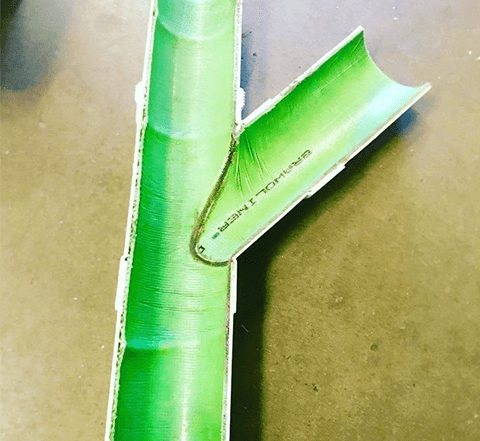 The inside of a relined pipe