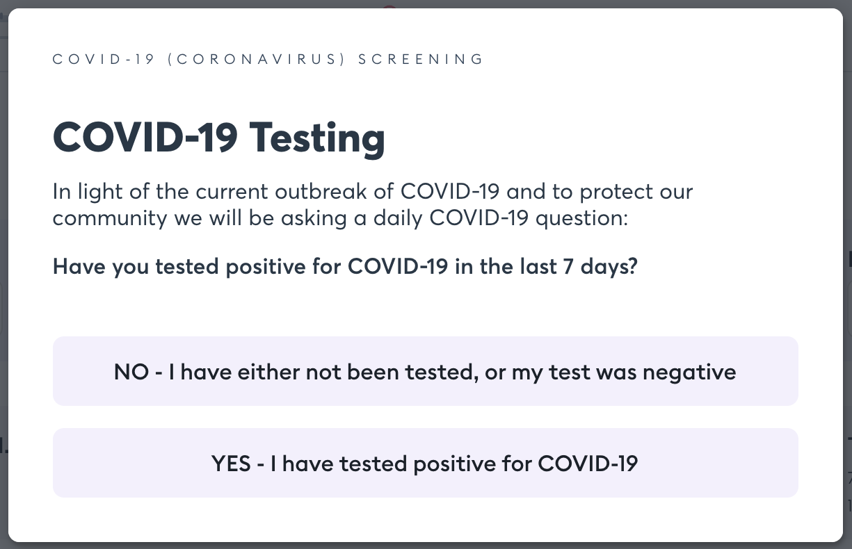 COVID19 pop up