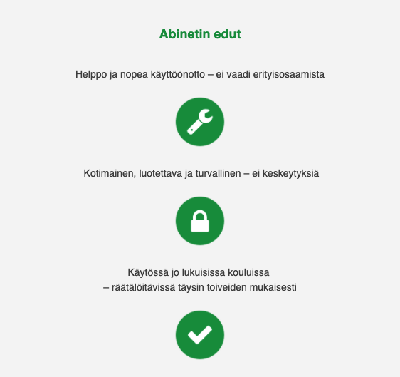 Abinetin edut