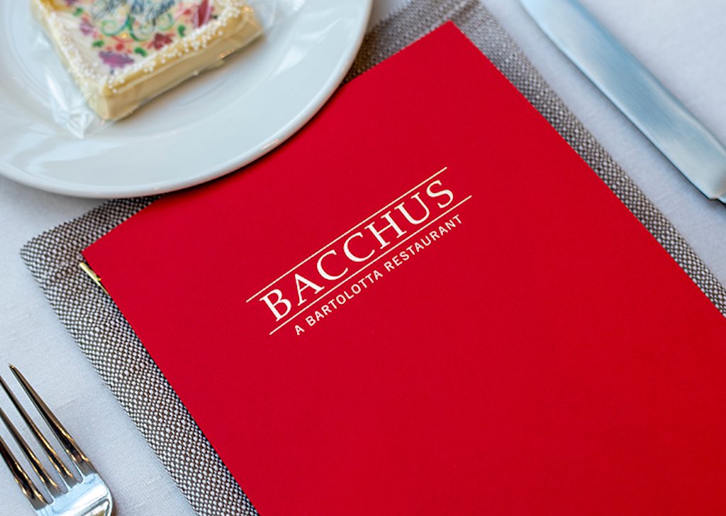 bacchus menu cover image