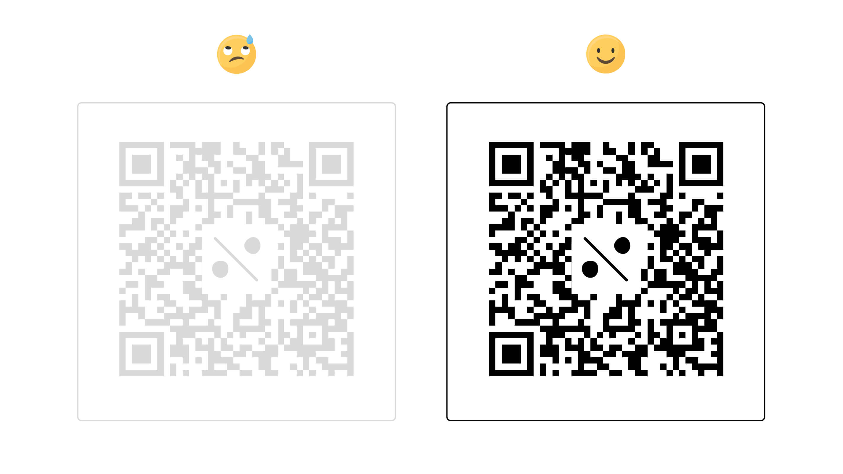 QR code contrast sample
