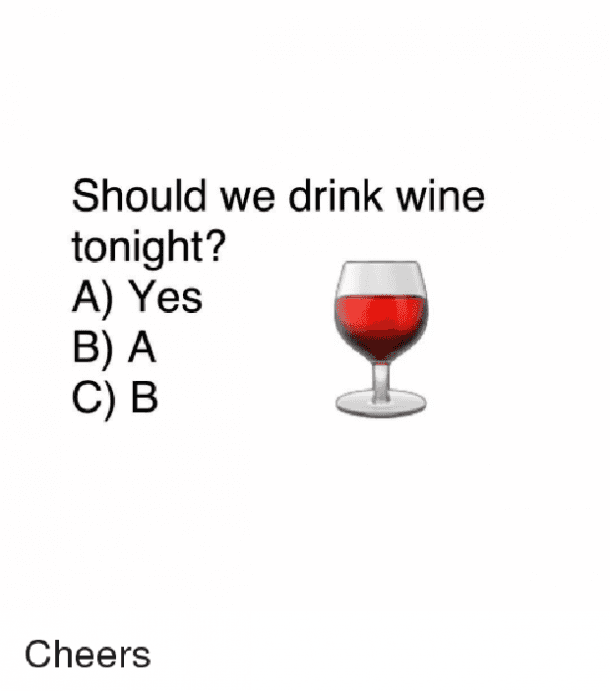 Should We rink Wine Tonight Meme
