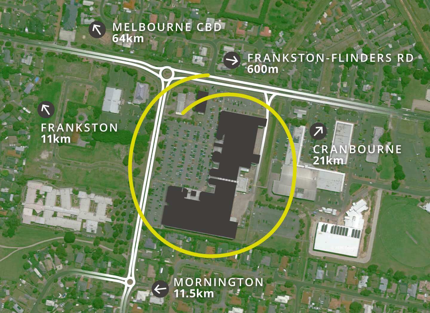 Map showing the centre's location in Bacchus Marsh