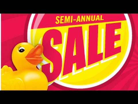 Semi-Annual Sale graphic with a rubber ducky