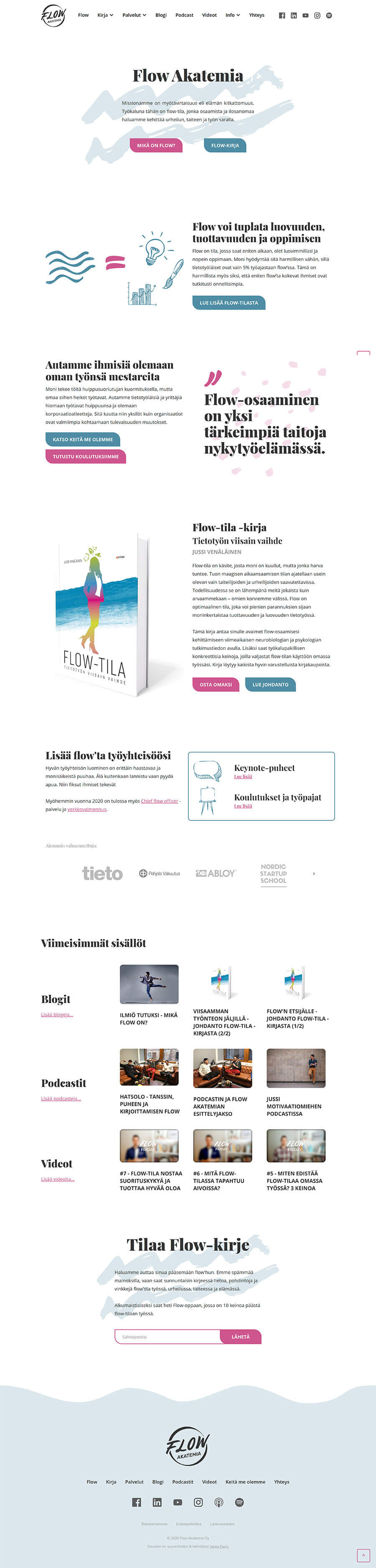 Flow Akatemia responsiiviset kotisivut Desktop
