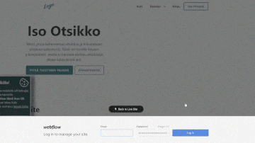 Artikkelin lisääminen Webflow