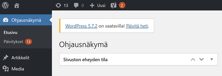 wordpress päivitysten hinta