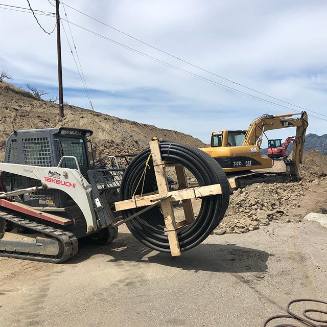 Trenching for utilities in Summerland BC