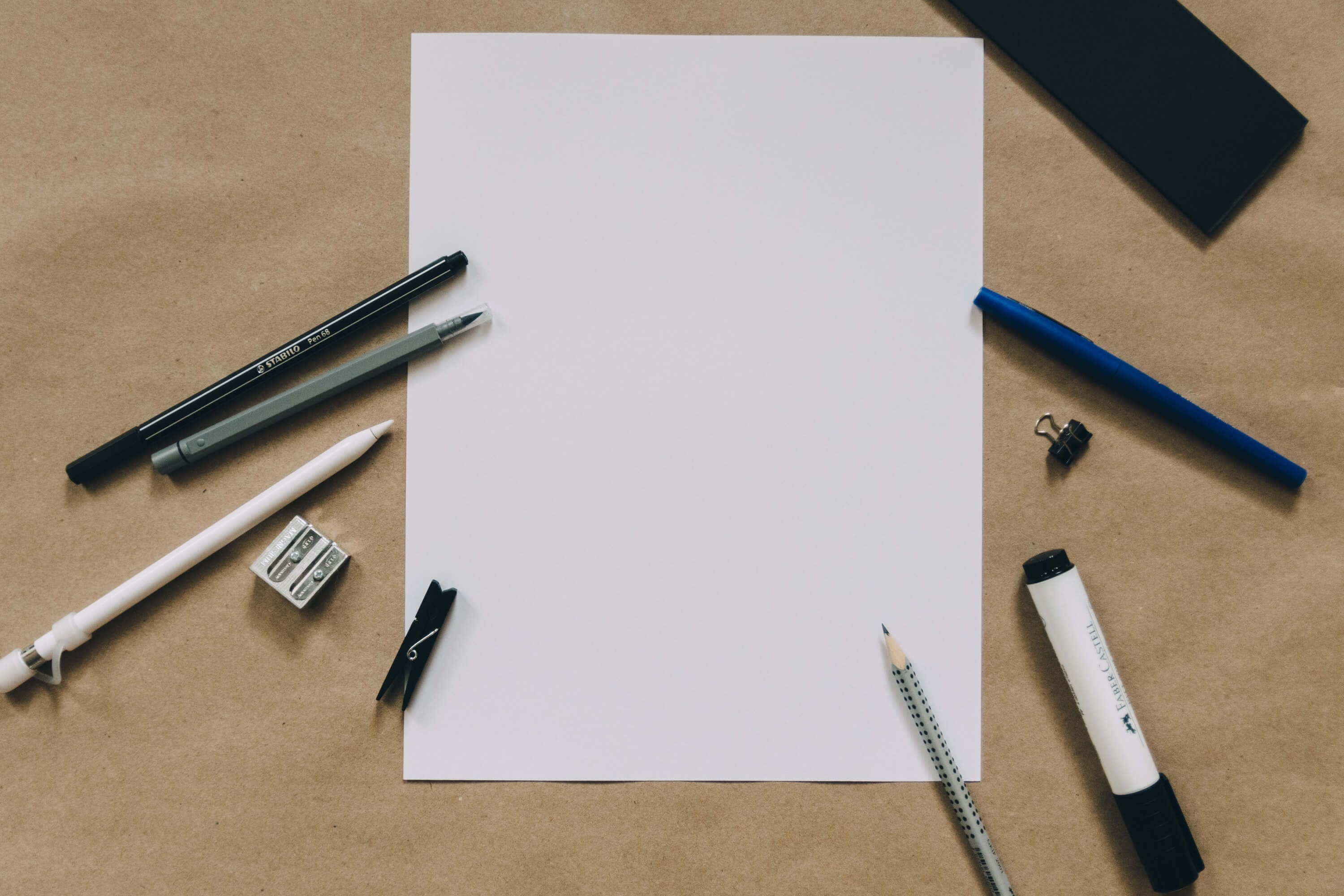 A blank paper to write a personal development plan