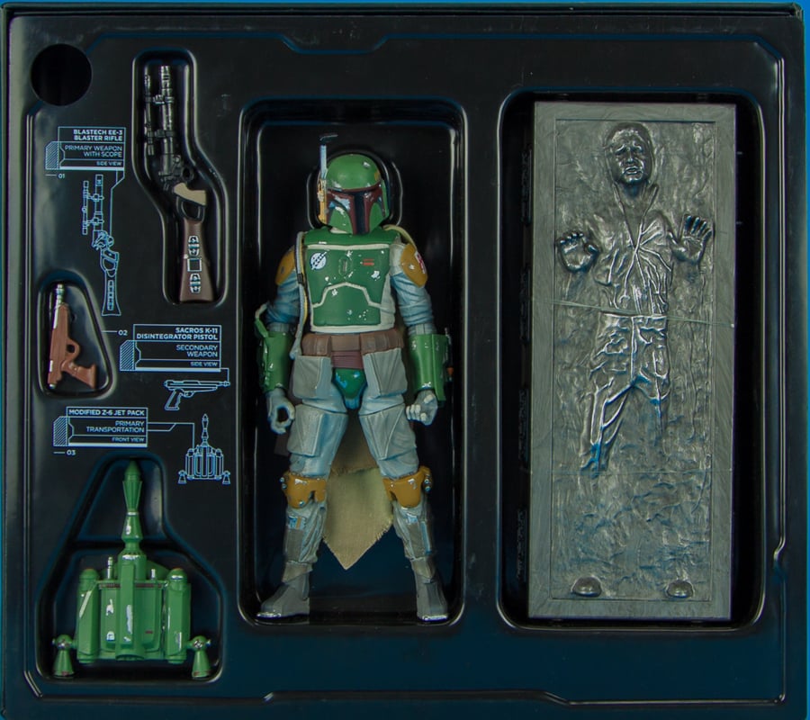 Boba Fett and Han Solo in Carbonite SDCC Exclusive Star Wars Black Series 6
