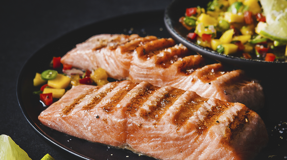 Grilled Salmon and Mango Salsa