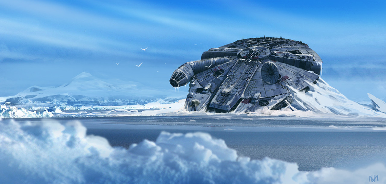Frozen Millennium Falcon