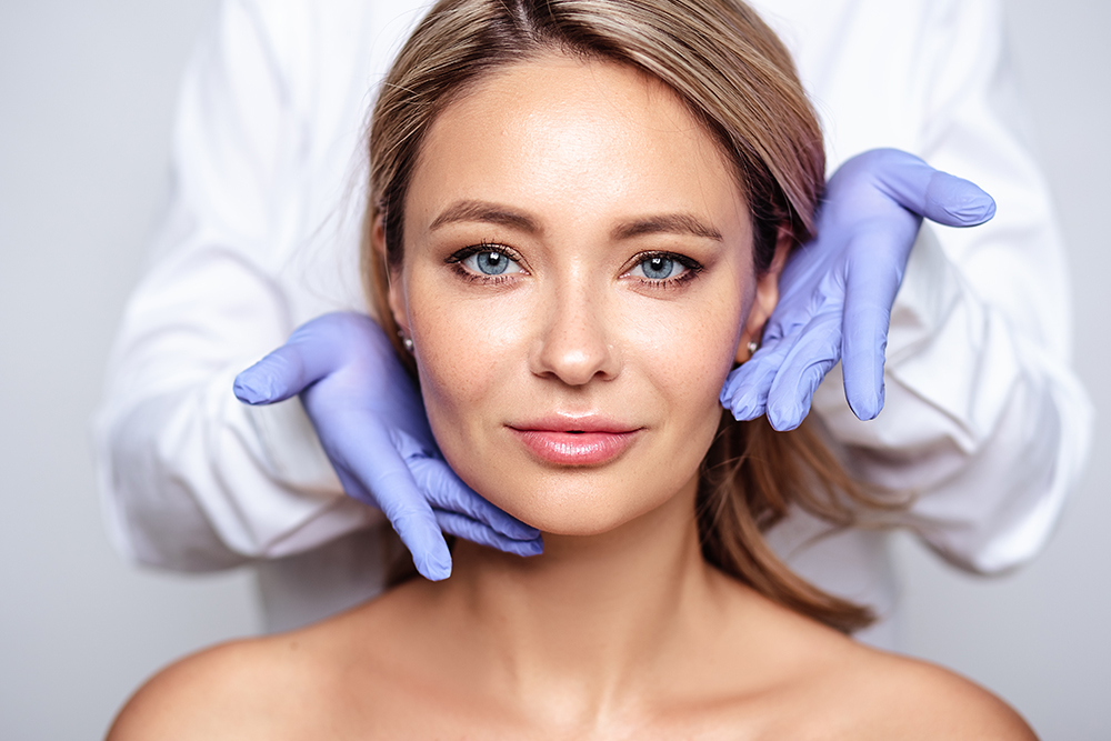 beautiful woman with botox