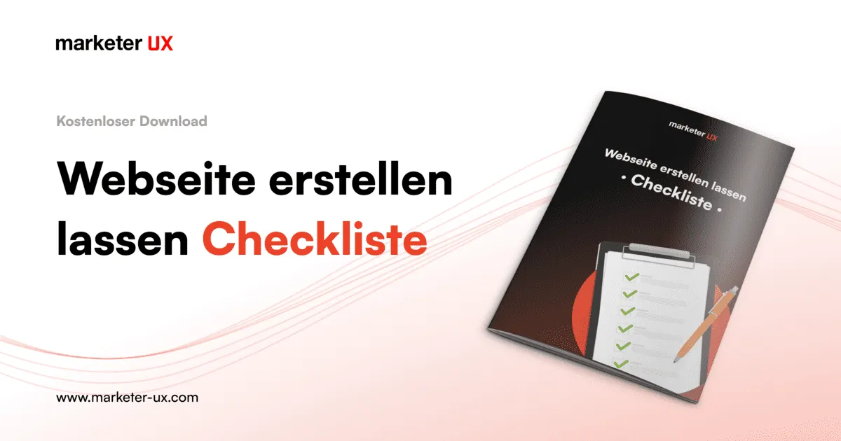 Webseite erstellen lassen Checkliste • Downloads • marketer UX