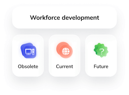 Illustration of the evolution of the HRIS workforce