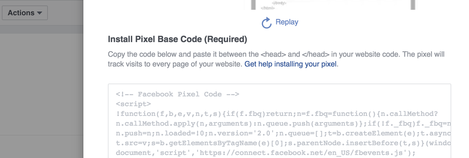 Working with Driftrock - Facebook Pixel Code
