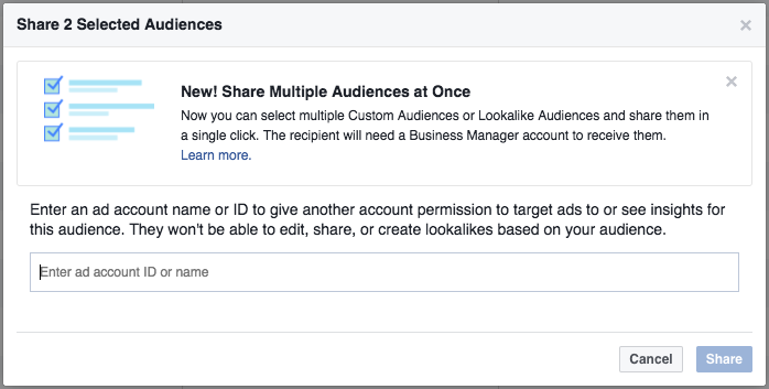 Facebook Share Multiple Audiences