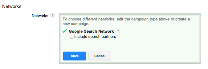 Google AdWords Search Network