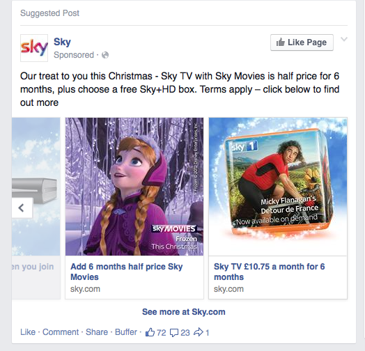 Sky carousel ad