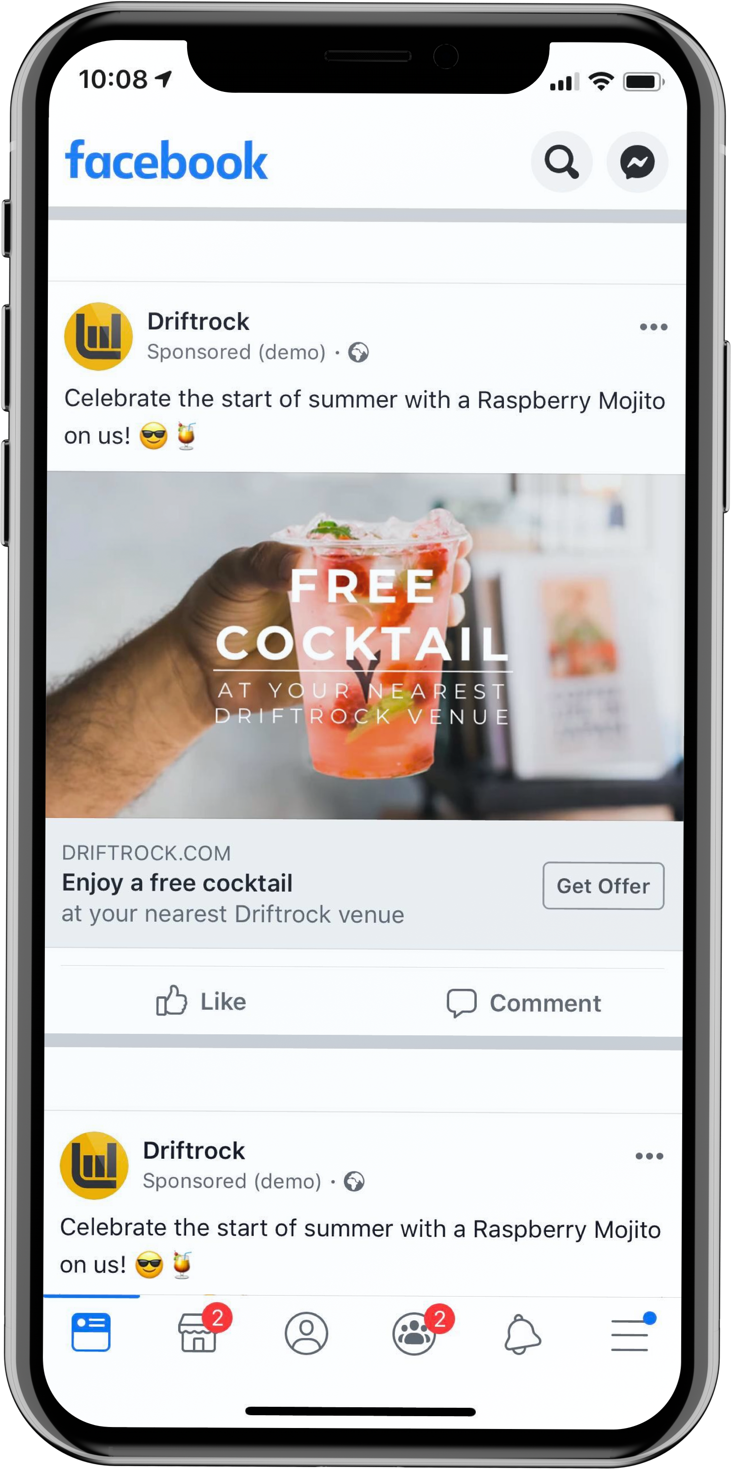 Step 1: The customer sees your Facebook Lead ad in their feed and clicks on the Call to Action.