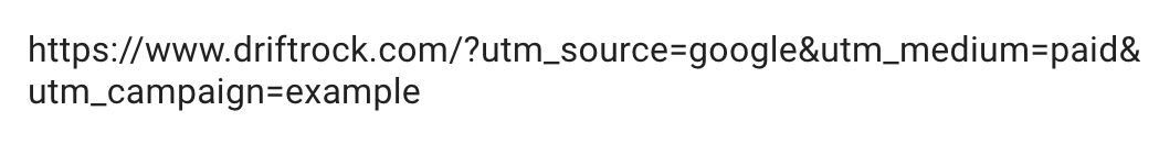 What are UTM Parameters? UTM Parameter example screenshot