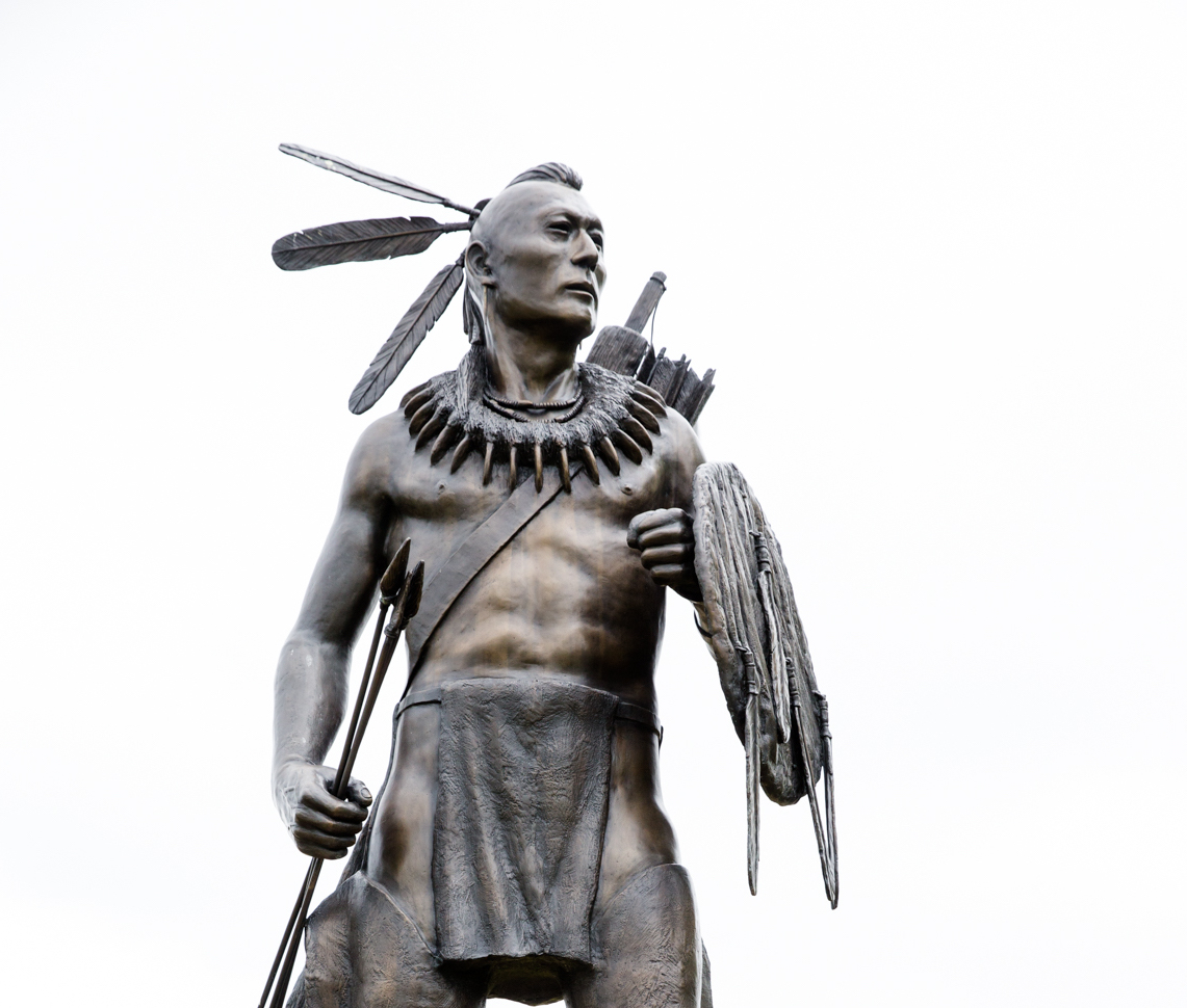 indian warrior statue