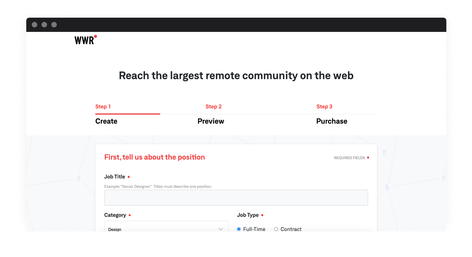 Screenshot of We Work Remotely website for remote hiring
