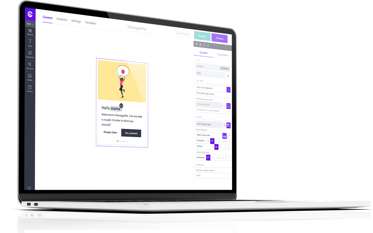 Screenshot of customer education strategy