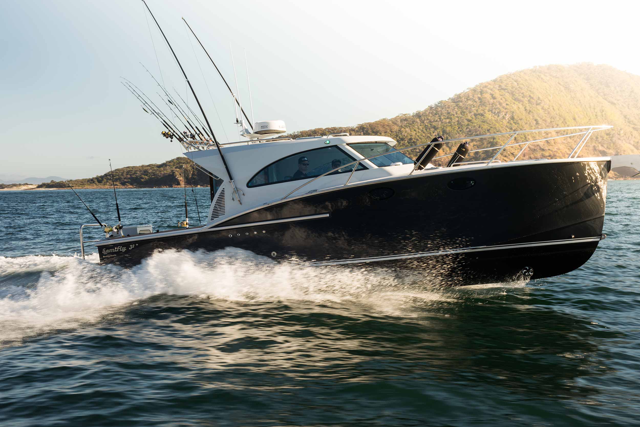 Dickey Boats Semifly 32 Port Stephens headland
