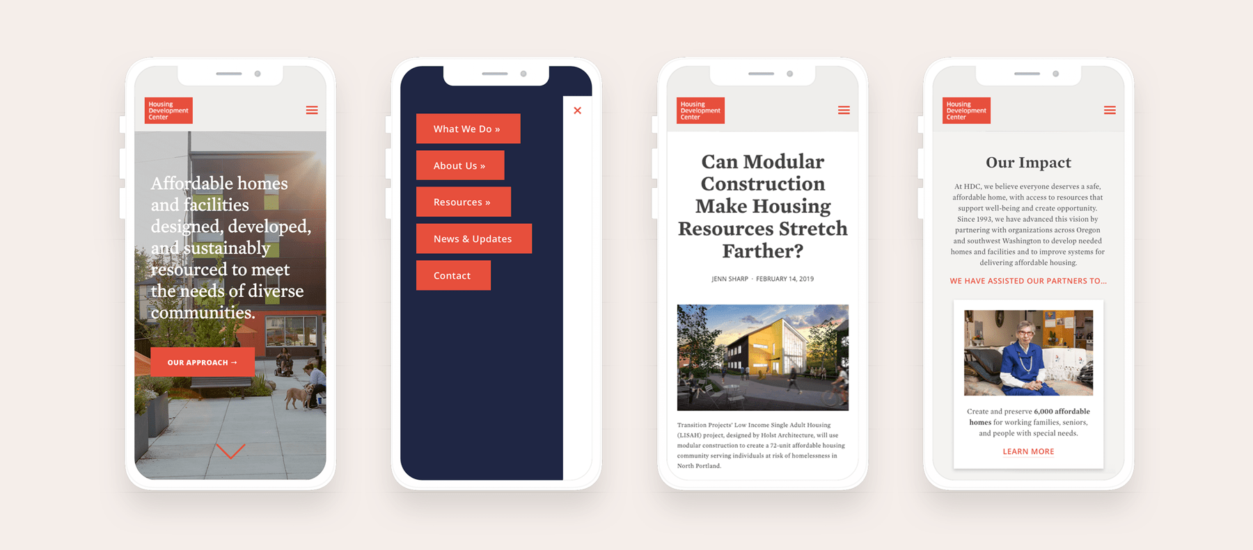 Web design project showcase shown on mobile devices.