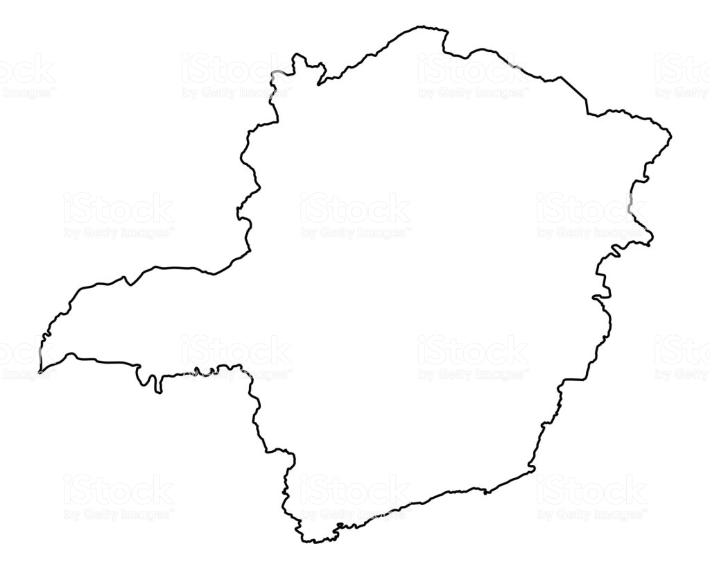 Contorno do mapa de Minas Gerais