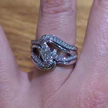 Diffused style engagement ring