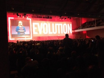 Figure 1: Monday’s General Session with Lisa Bodell of FutureThink.