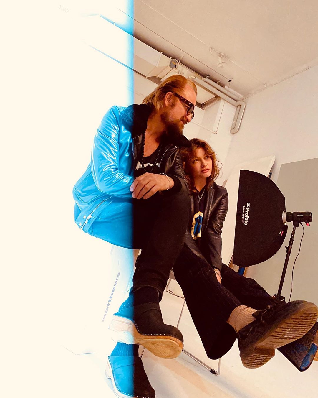 Mixer member Johan Lindeberg on a shoot