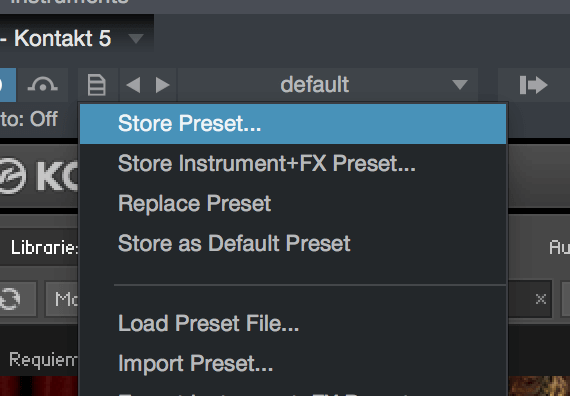 Store Preset