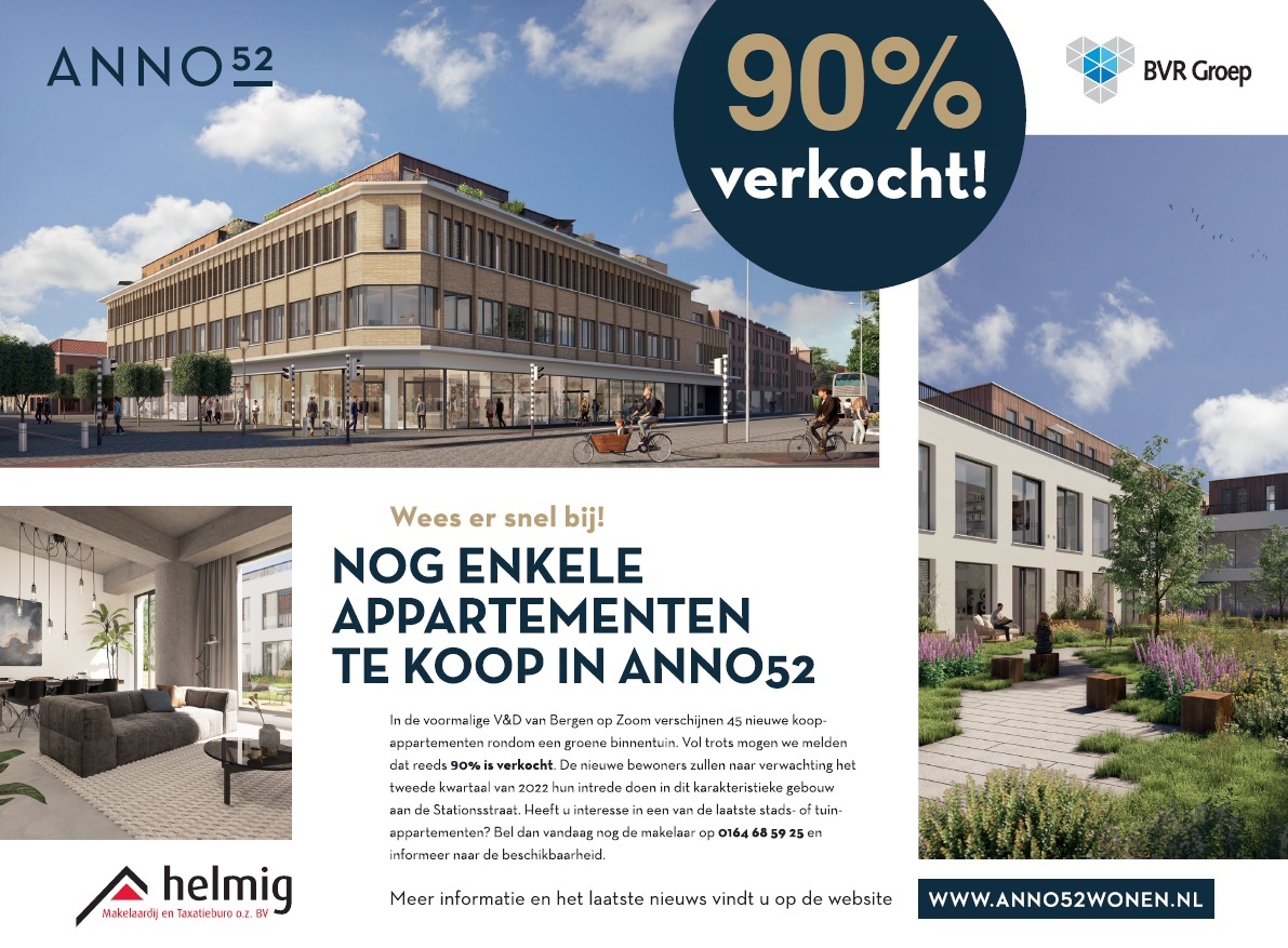 90% van de appartementen verkocht