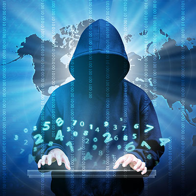 Man using a computer