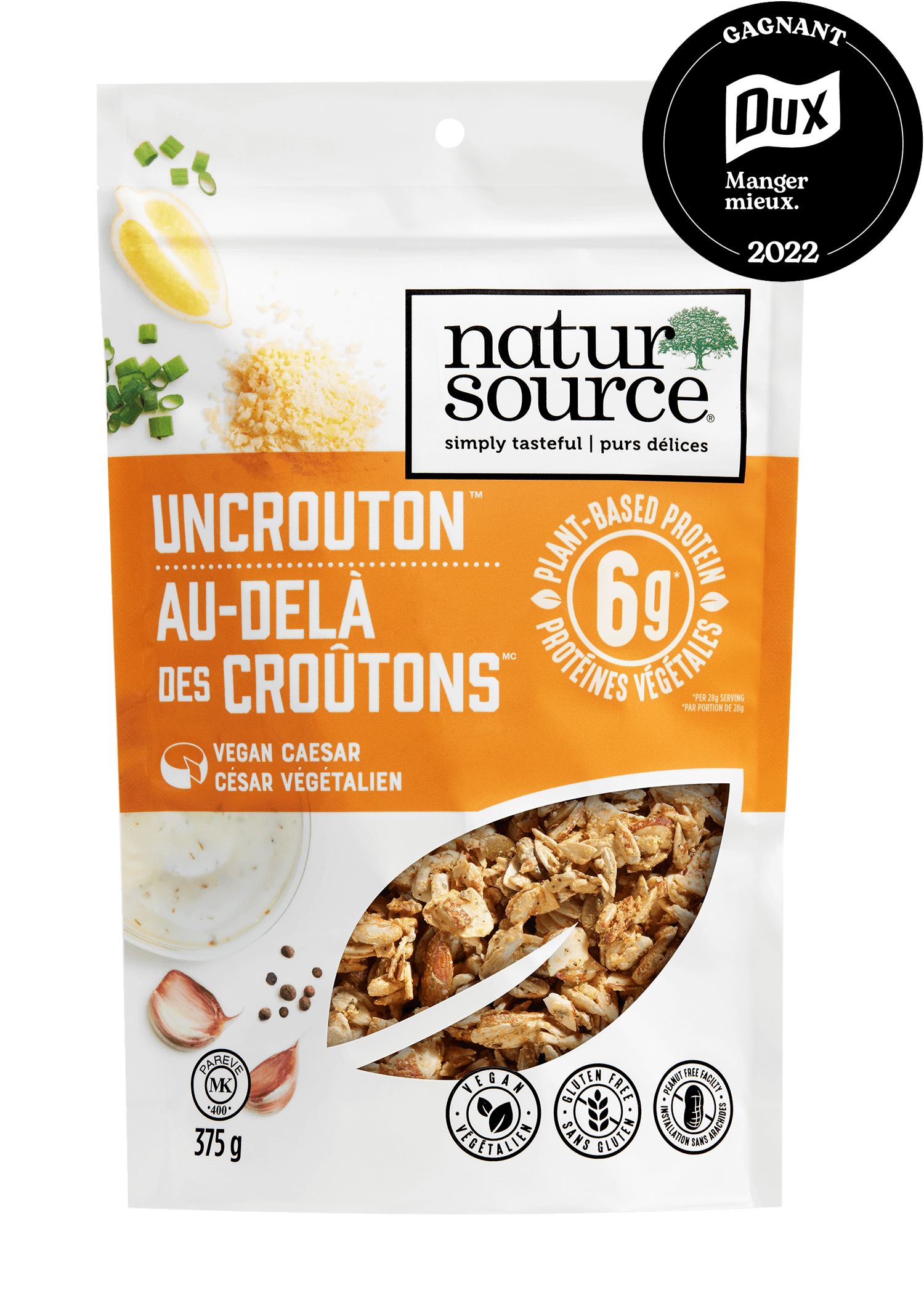 Au-delà des croûtons César Végétalien de natursource aux protéines végétales