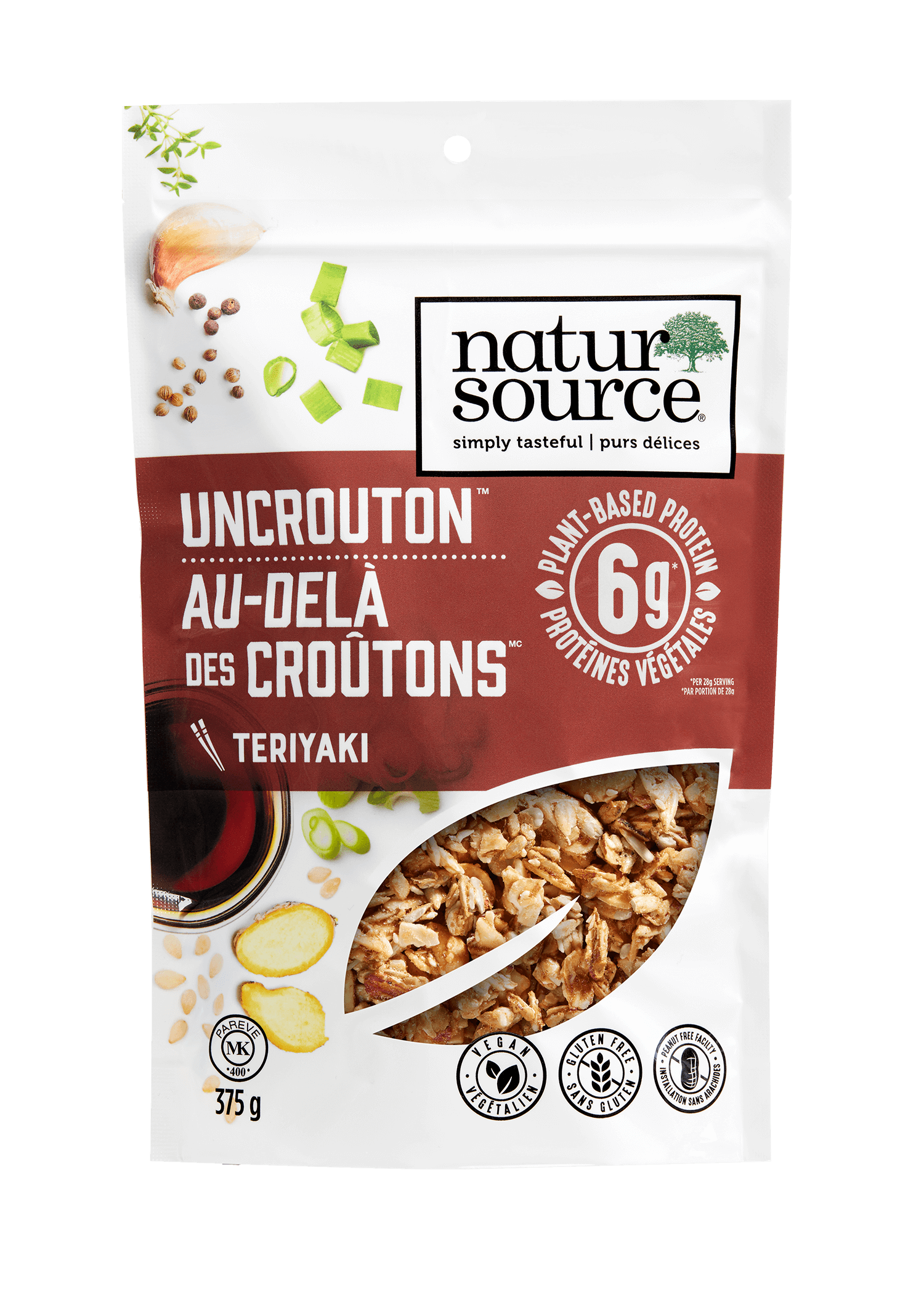 Au-delà des croûtons Teriyaki de natursource aux protéines végétales