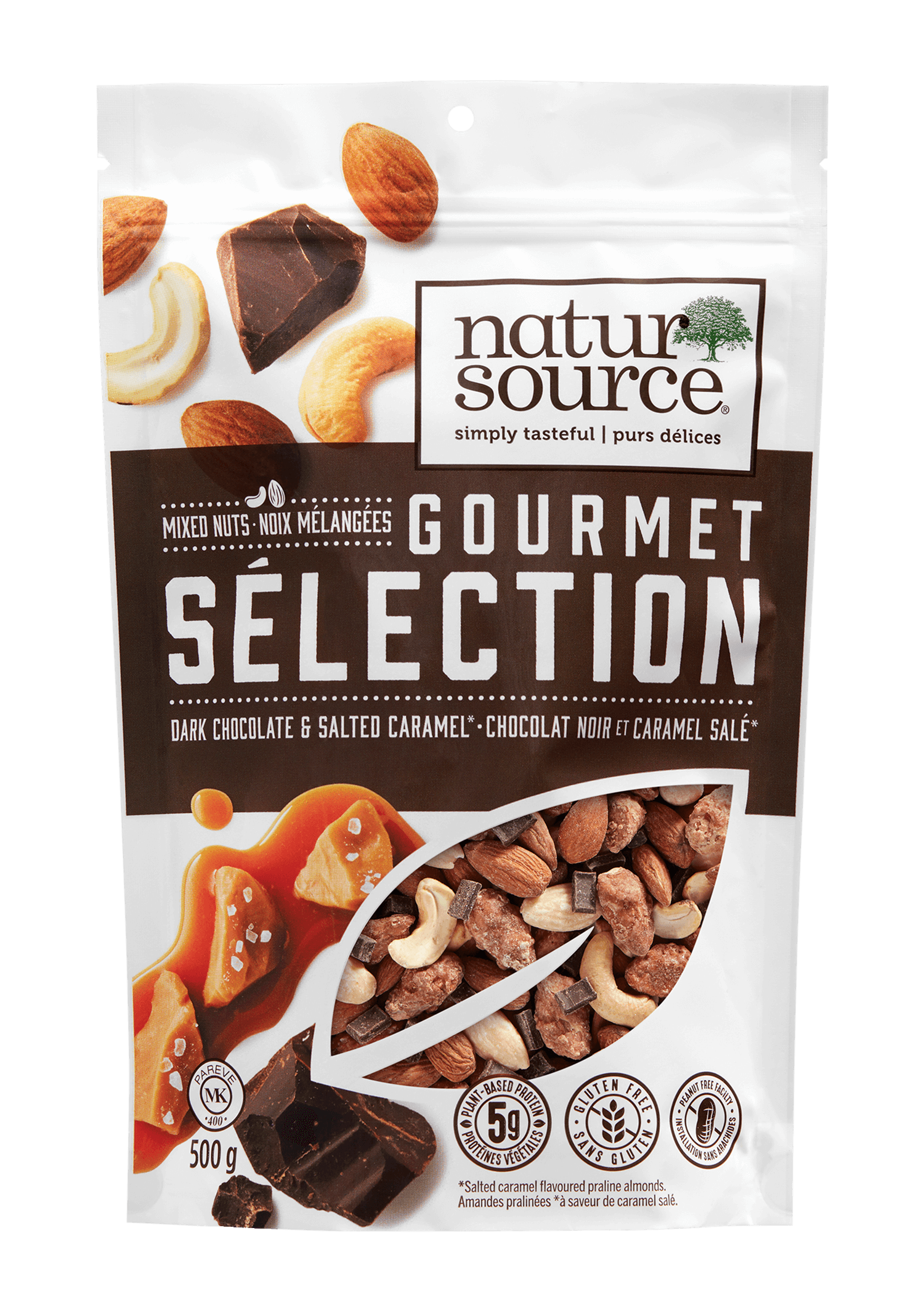 Mélange de noix Gourmet Sélection de natursource au chocolat noir et caramel salé