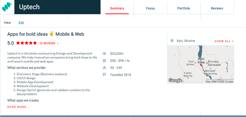 Uptech profile