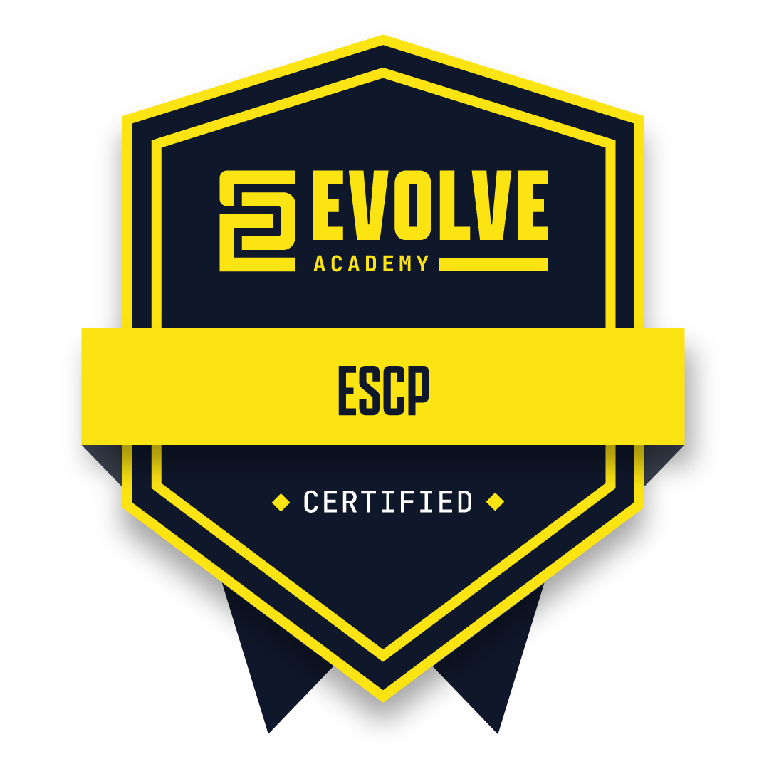 Digital badge for Evolve Academy ESCP Certified