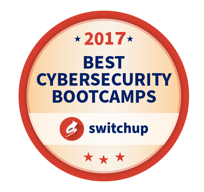 Award badge for 20217 Best Cybersecurity Bootcamps from switchup