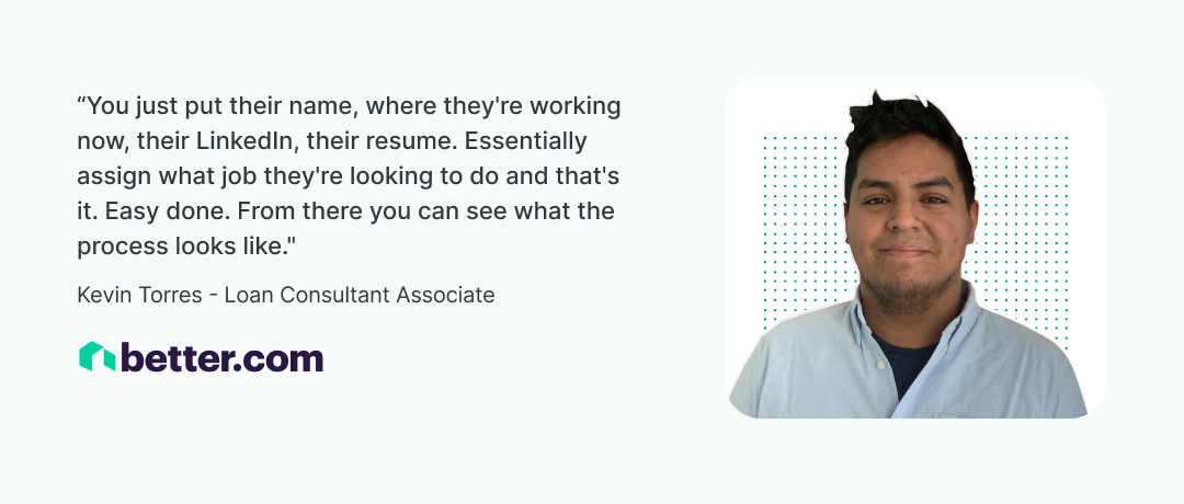 Image of quote from Kevin Torres a Better.com employee who makes referrals using Drafted.