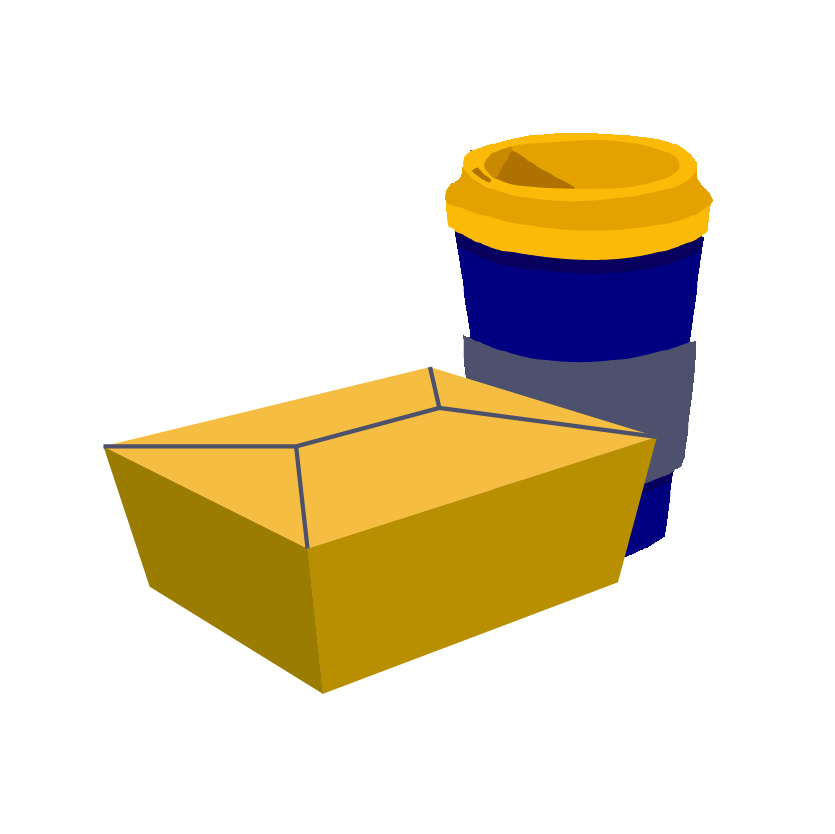 Coffee and takeout icons