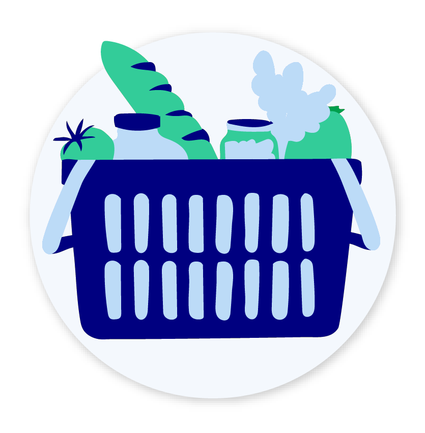 Grocery shopping cart icon