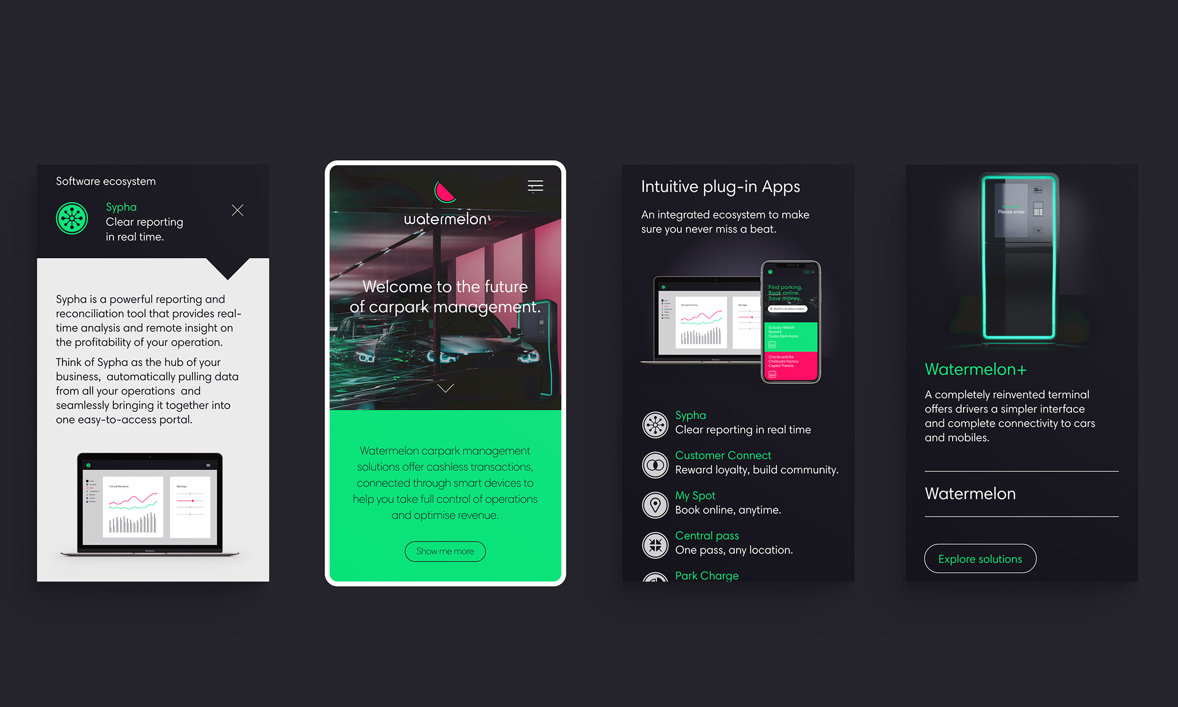 Watermelon. Responsive mobile website designs.