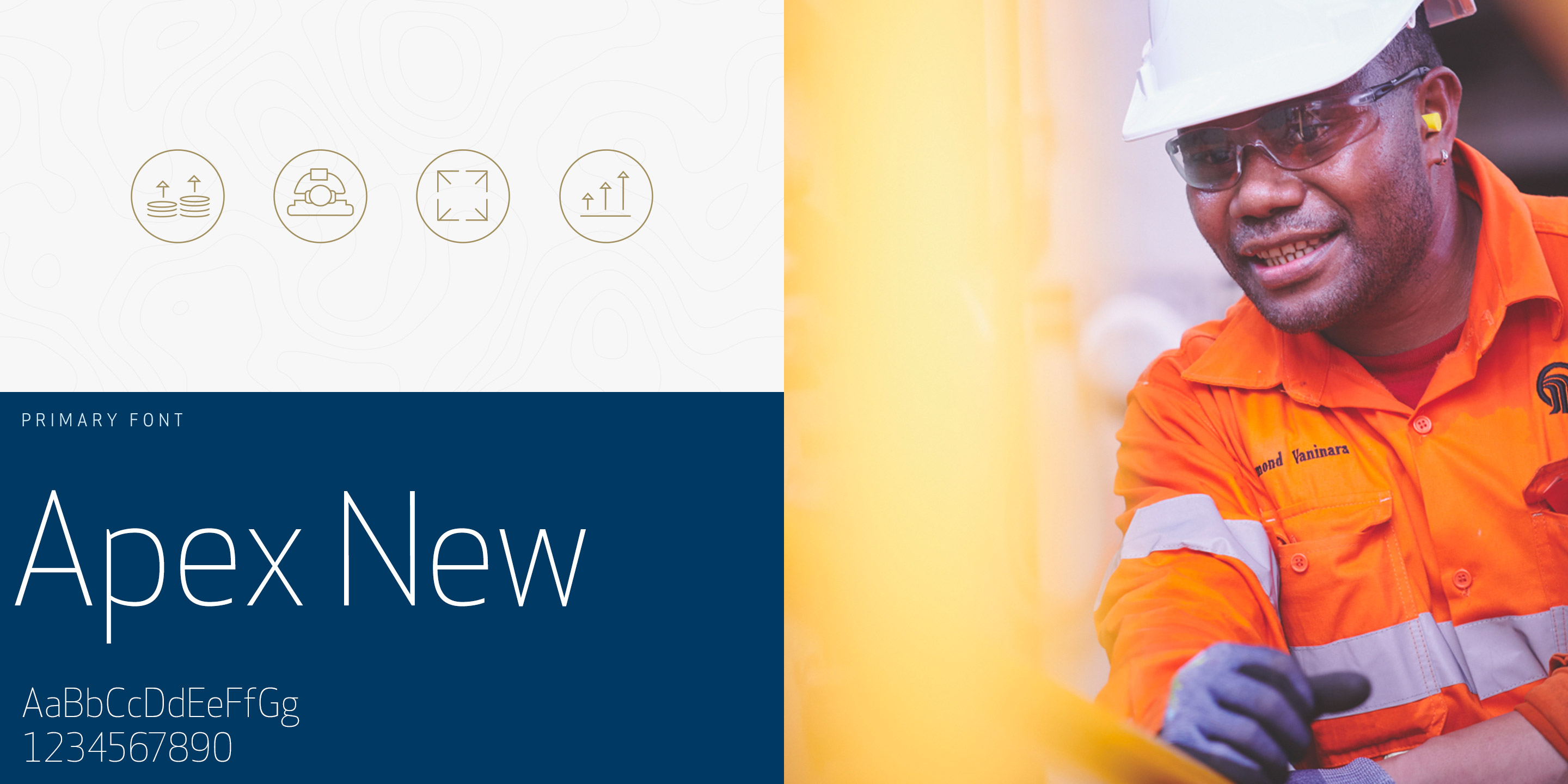 Newcrest Mining. Brand overview, iconography, typography and photography.