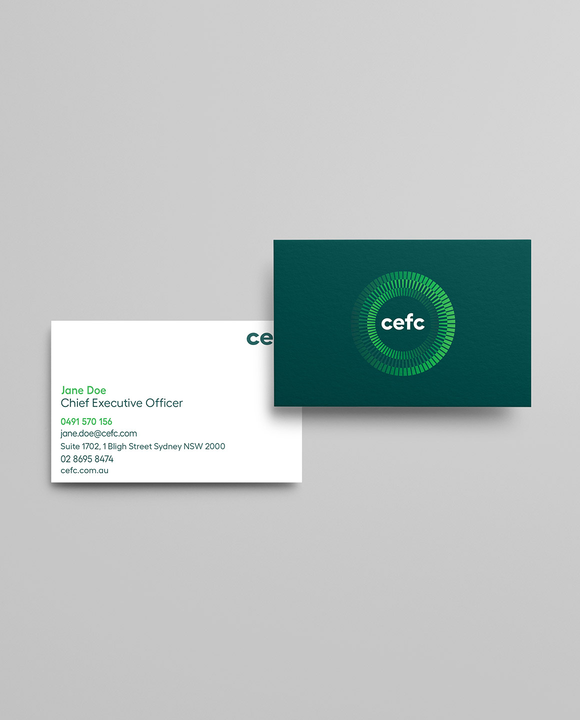 CEFC. Business card design.