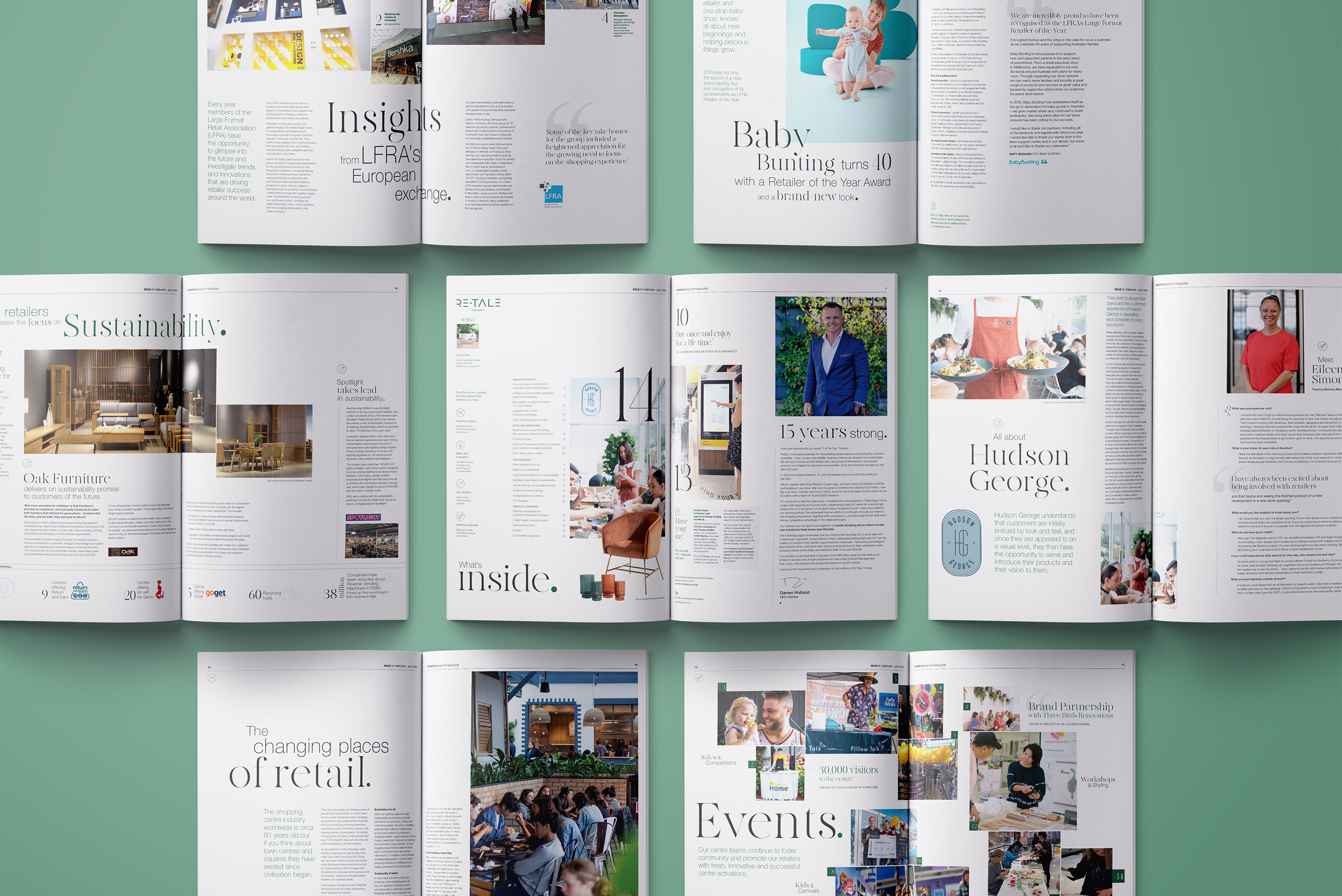 Aventus. Re-Tale Therapy. Inside page design overview.